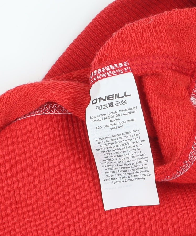O'Neill Men's Red Crew Neck Cotton Blend Sweatshirt Size M