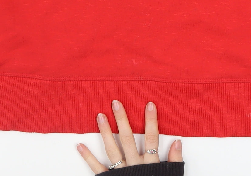 O'Neill Men's Red Crew Neck Cotton Blend Sweatshirt Size M