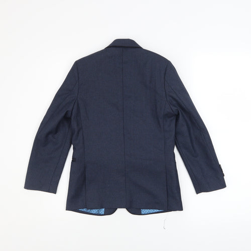 1880 Club Boys Blue Geometric Blazer 5 Years Two-Button Formal Jacket