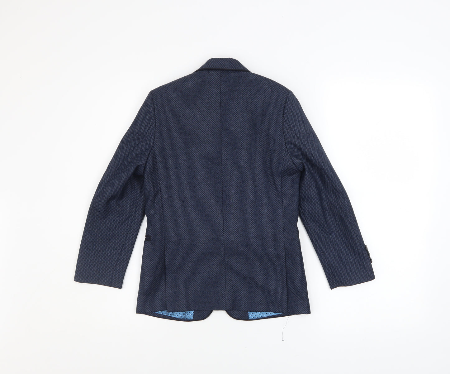 1880 Club Boys Blue Geometric Blazer 5 Years Two-Button Formal Jacket