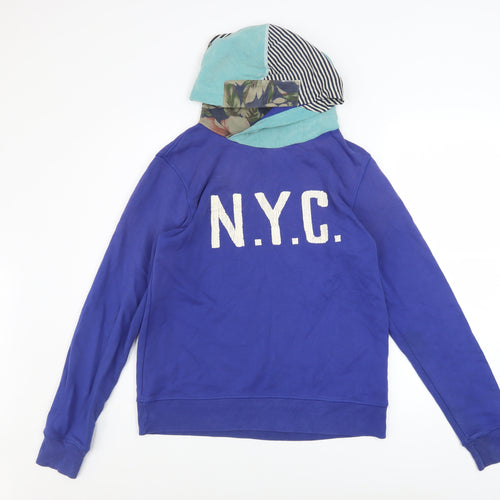 Scotch Master Brand Women's Blue Hooded Pullover Sweatshirt Size 14