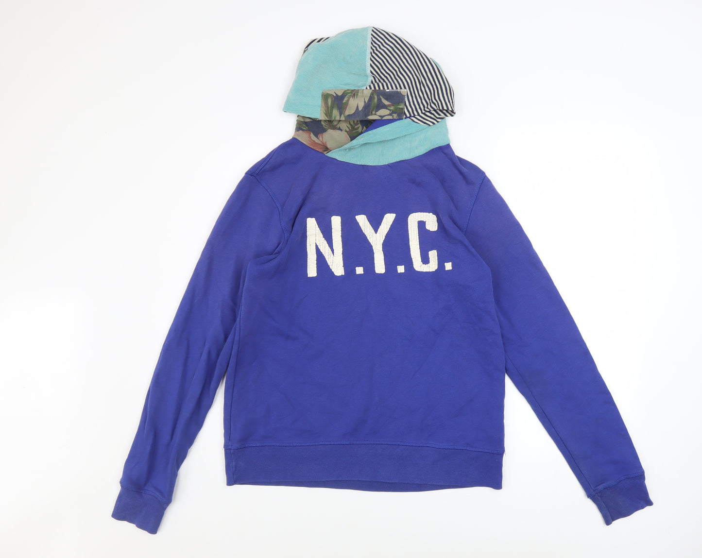 Scotch Master Brand Women's Blue Hooded Pullover Sweatshirt Size 14
