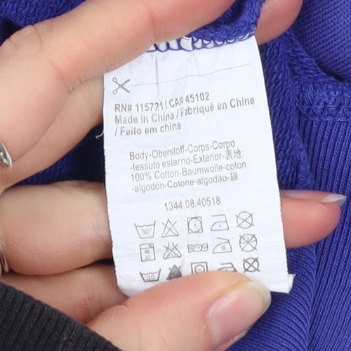 Scotch Master Brand Women's Blue Hooded Pullover Sweatshirt Size 14