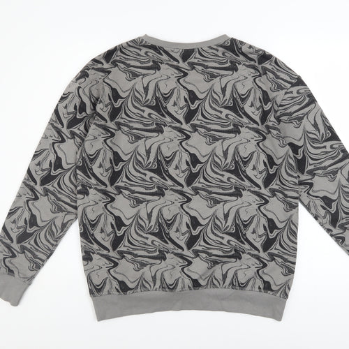 Pepperts Boys Grey Geometric Print Pullover Sweatshirt Size 12-13 Years