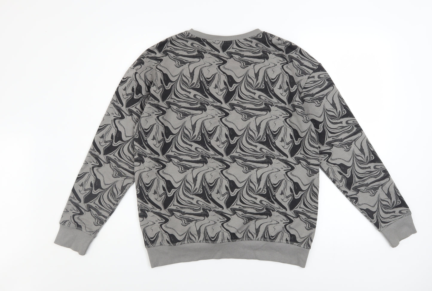 Pepperts Boys Grey Geometric Print Pullover Sweatshirt Size 12-13 Years