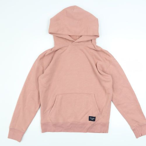 Abercrombie & Fitch Women's Pink Relaxed Pullover Hoodie XS Fleece