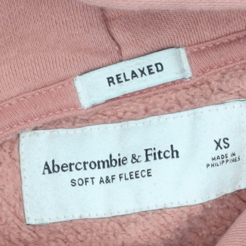 Abercrombie & Fitch Women's Pink Relaxed Pullover Hoodie XS Fleece