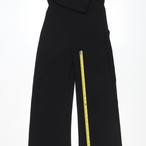PrettyLittleThing Womens Black One Shoulder Jumpsuit Size 10
