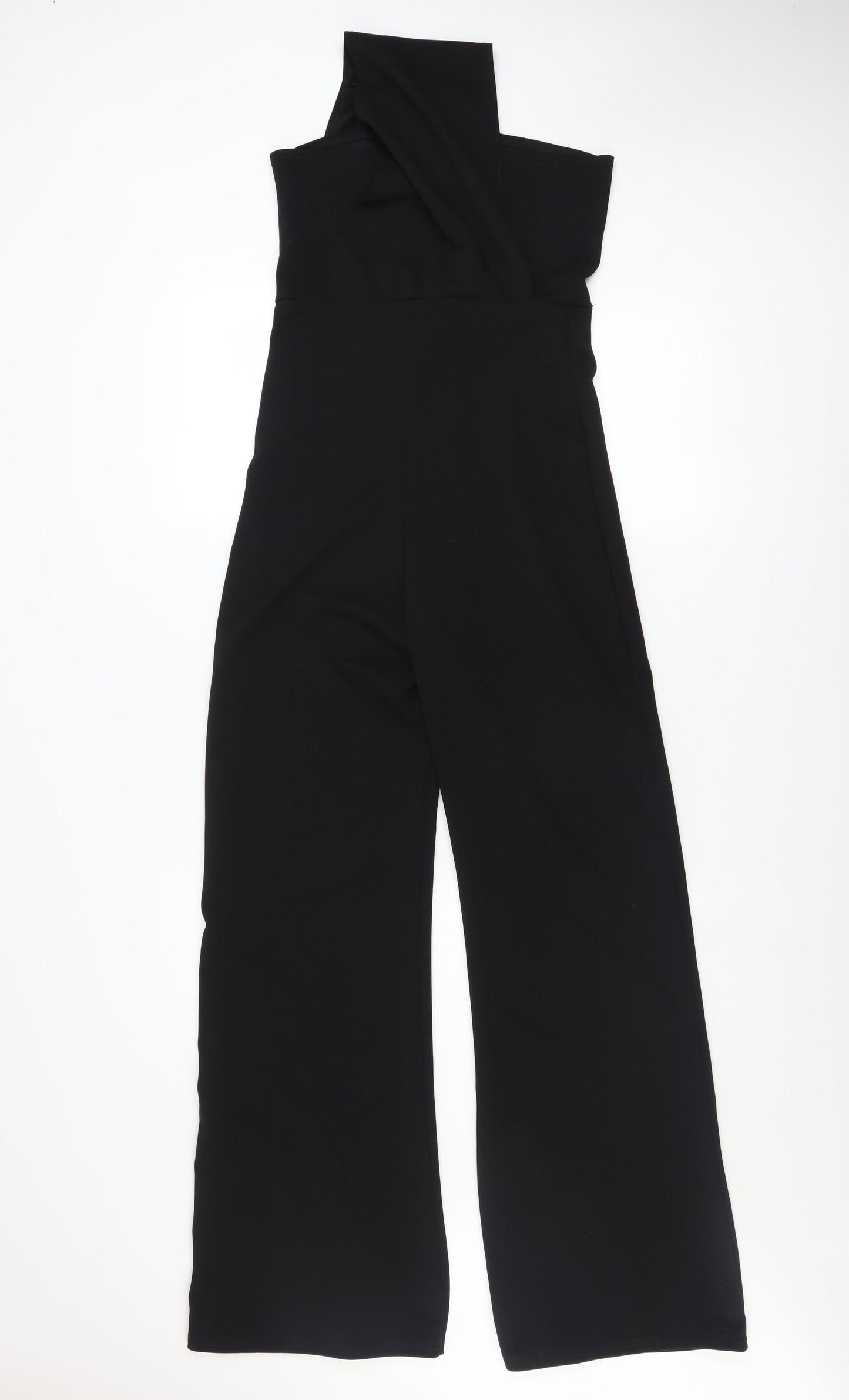 PrettyLittleThing Womens Black One Shoulder Jumpsuit Size 10