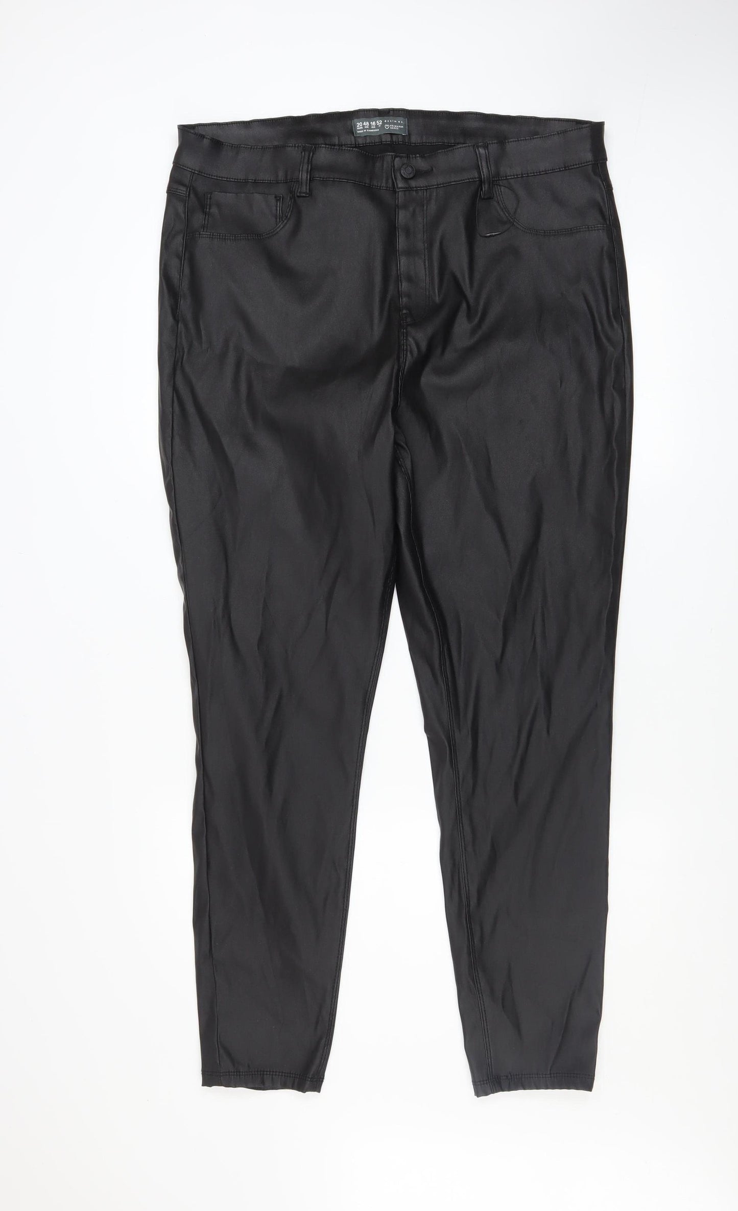 Primark Women Black Size 20 Skinny Trousers Polyester Blend