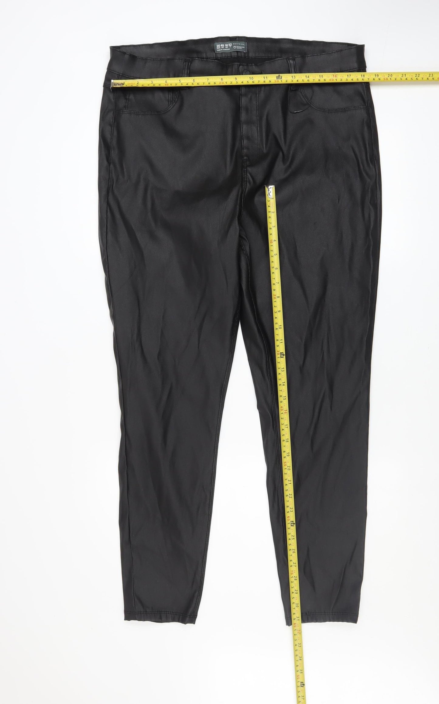 Primark Women Black Size 20 Skinny Trousers Polyester Blend