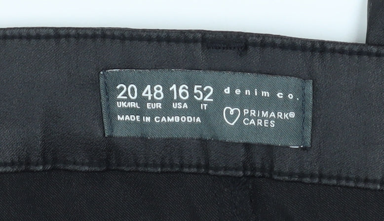 Primark Women Black Size 20 Skinny Trousers Polyester Blend