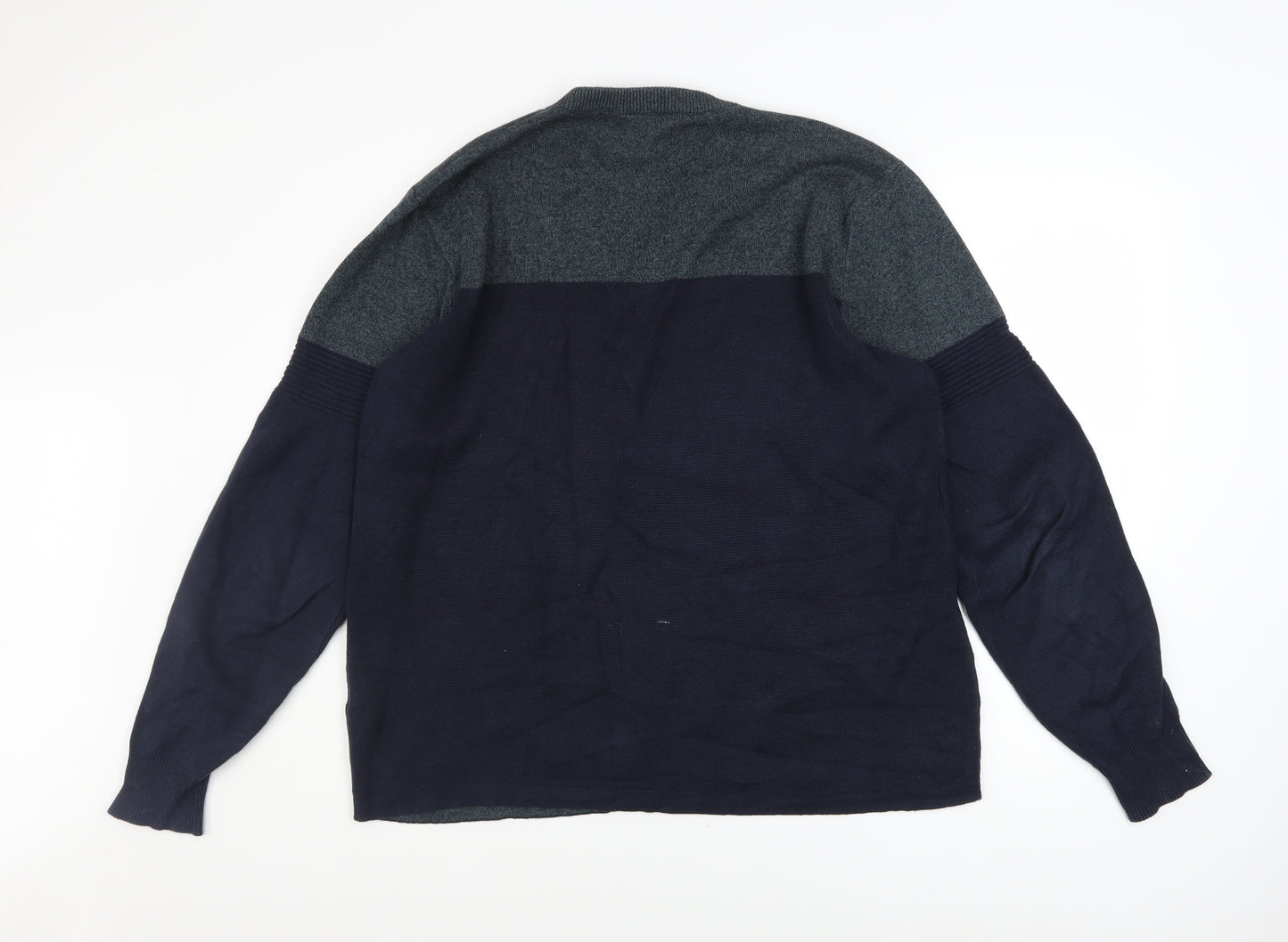 Diesel Men’s Blue Cotton Crew Neck Pullover Jumper Size L