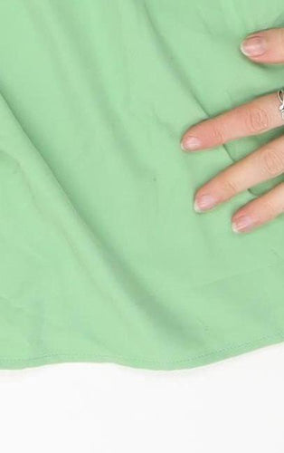 Urban Threads Women’s Green Short A-Line Puff Sleeve Dress Size 10