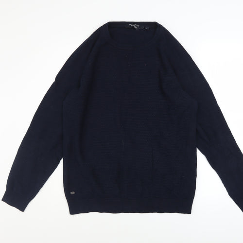 Kensington Eastside Men's Blue Cotton Crew Neck Jumper L