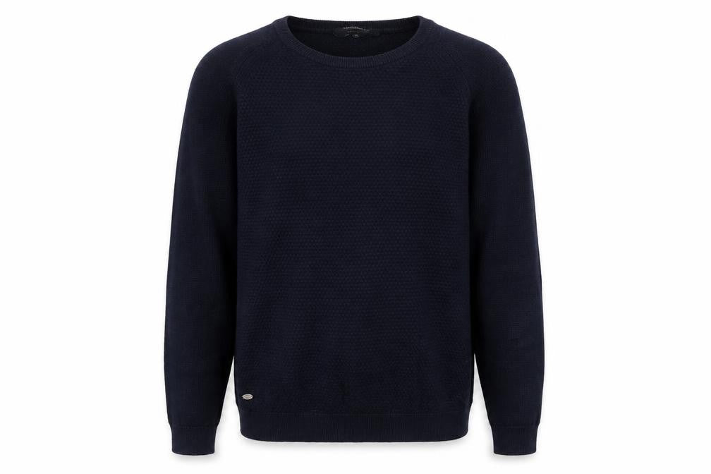 Kensington Eastside Men's Blue Cotton Crew Neck Jumper L