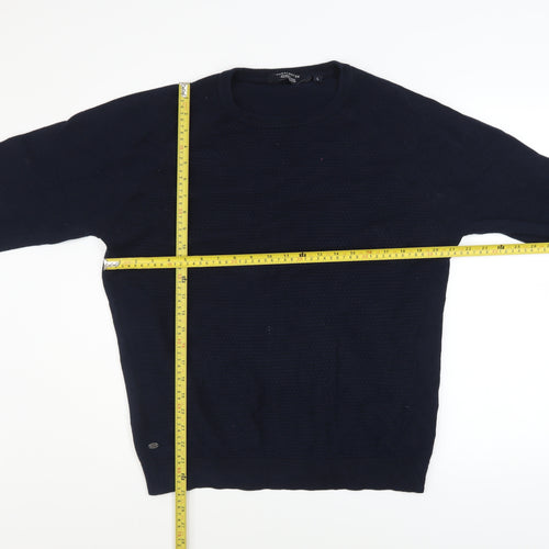 Kensington Eastside Men's Blue Cotton Crew Neck Jumper L