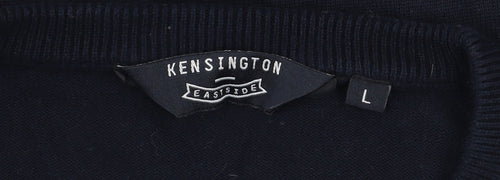 Kensington Eastside Men's Blue Cotton Crew Neck Jumper L