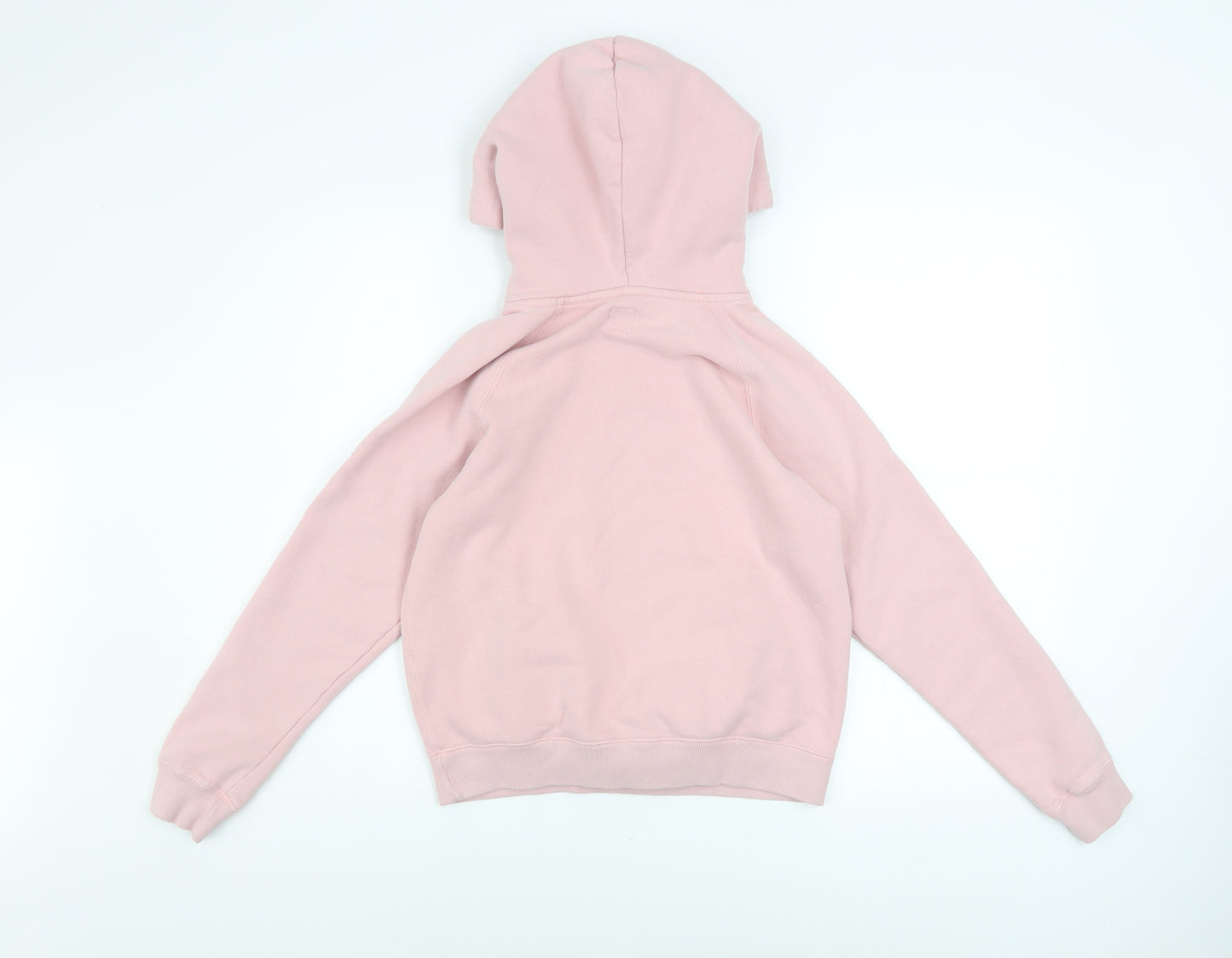 Jack Wills Women Pink Embroidered Logo Pullover Hoodie UK 8