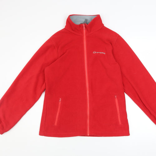 Sprayway Boys Red Fleece Full Zip Jacket 4-5 Years Outdoor Winter Warm