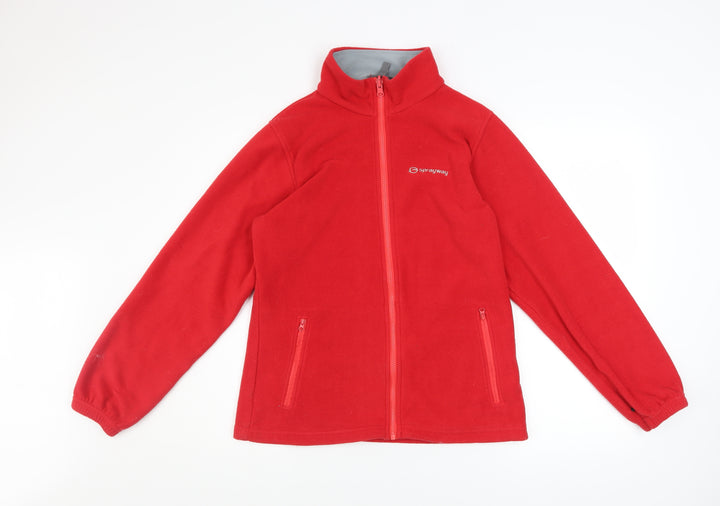 Sprayway Boys Red Fleece Full Zip Jacket 4-5 Years Outdoor Winter Warm