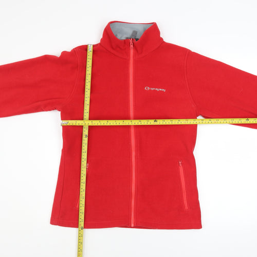 Sprayway Boys Red Fleece Full Zip Jacket 4-5 Years Outdoor Winter Warm
