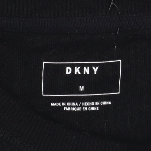 DKNY Men's Black Logo Sweatshirt Pullover Crew Neck Size M