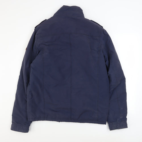 Tommy Hilfiger Men's Blue Military Jacket Size M Cotton Blend
