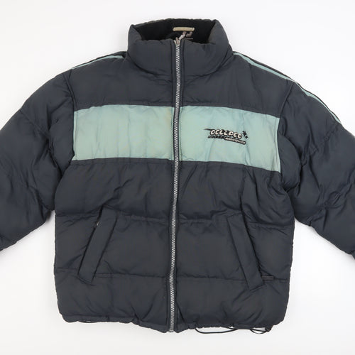 Eclipse Men's Blue L Puffer Jacket 90s Snowboard Style Winter Coat