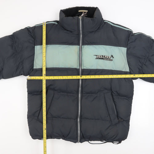 Eclipse Men's Blue L Puffer Jacket 90s Snowboard Style Winter Coat