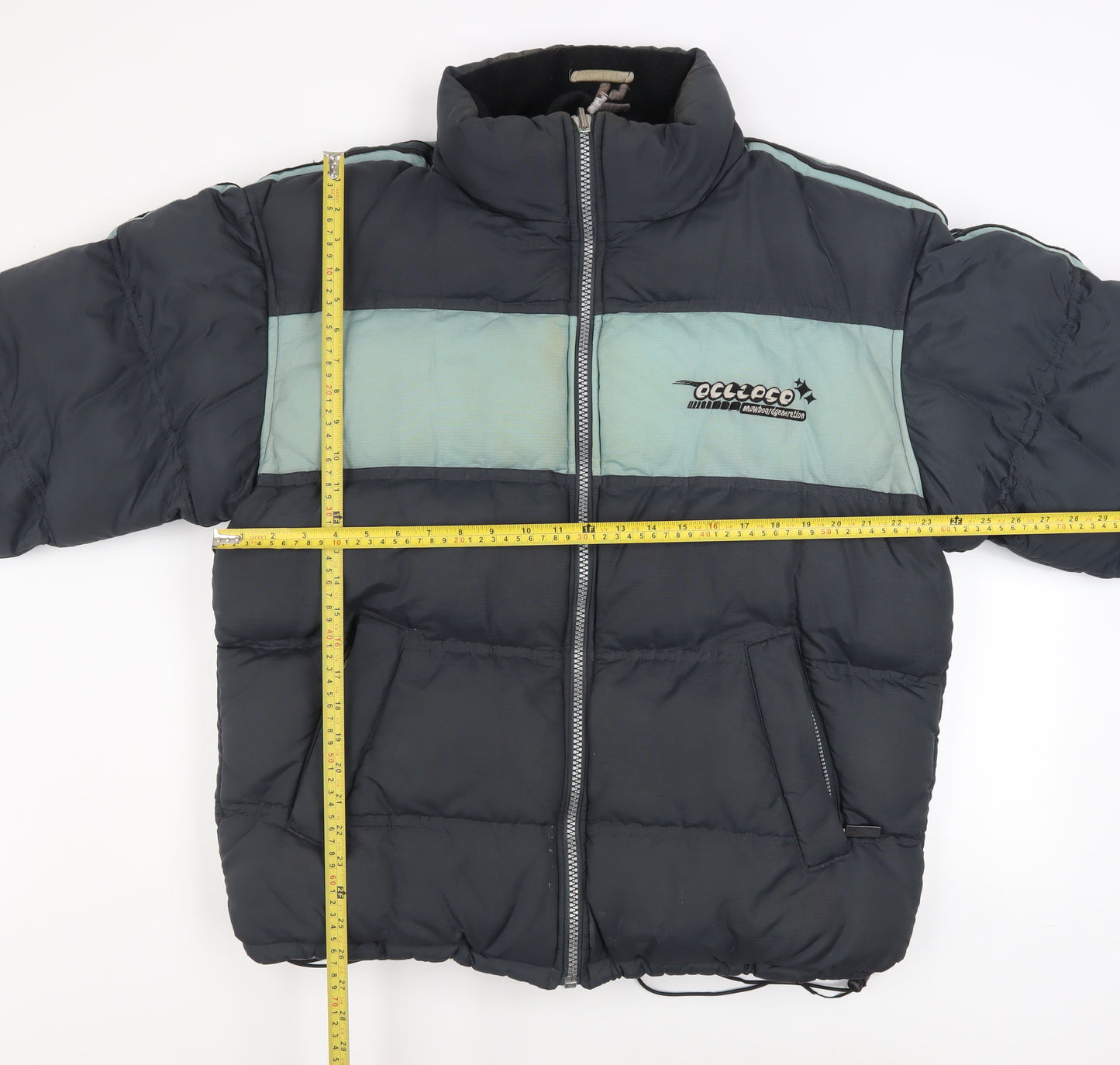 Eclipse Men's Blue L Puffer Jacket 90s Snowboard Style Winter Coat