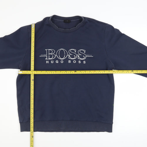 Hugo Boss Men's Blue Slim Fit Logo Sweatshirt XL