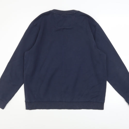 Hugo Boss Men's Blue Slim Fit Logo Sweatshirt XL