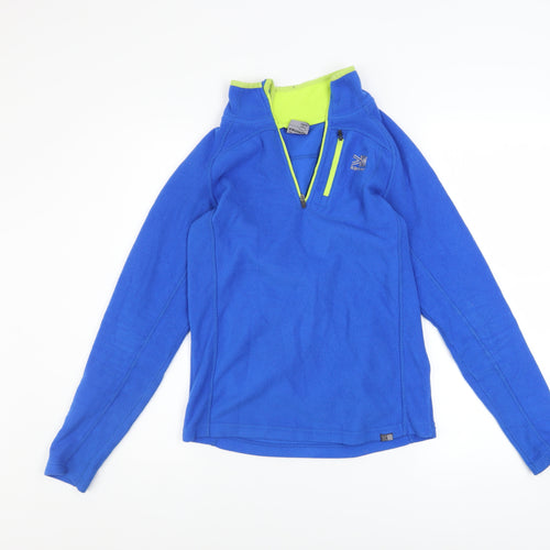 Karrimor Boys Blue 13 Years Fleece 1/4 Zip Pullover Sweatshirt