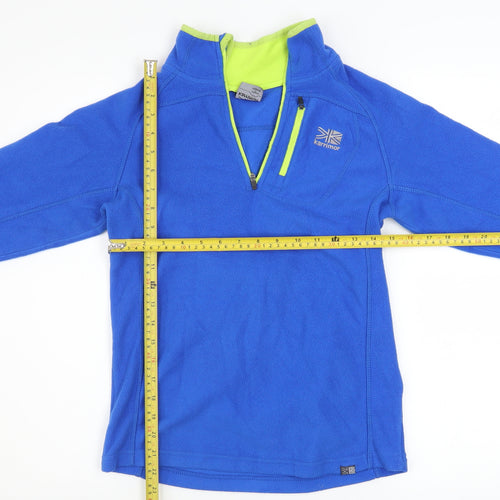 Karrimor Boys Blue 13 Years Fleece 1/4 Zip Pullover Sweatshirt