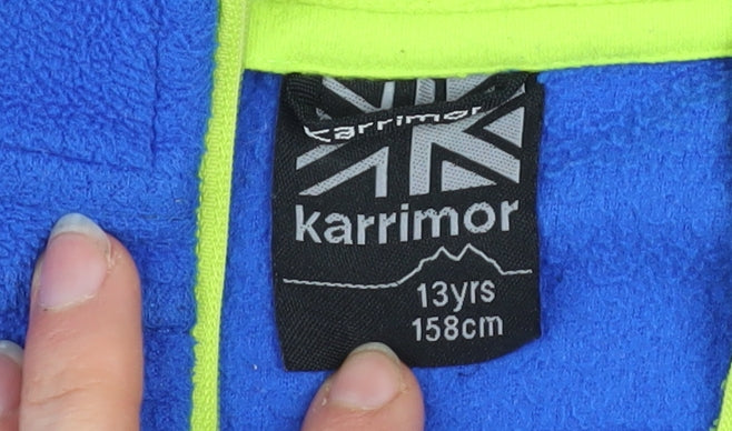 Karrimor Boys Blue 13 Years Fleece 1/4 Zip Pullover Sweatshirt