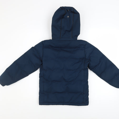 Trespass Boys Blue Waterproof Hooded Puffer Jacket 5-6 Years