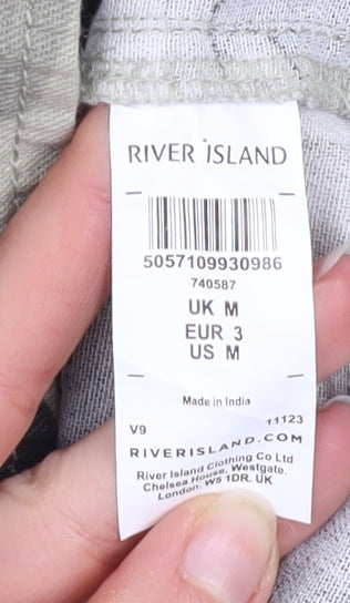 River Island Women Green Camouflage Military Jacket M