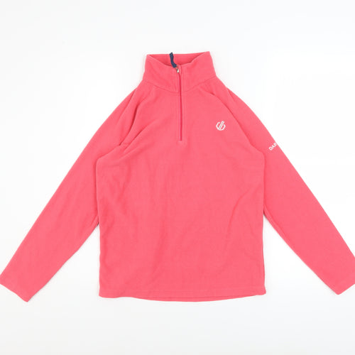 Dare 2b Girls Pink Fleece 1/2 Zip Pullover Sweatshirt 11-12 Years