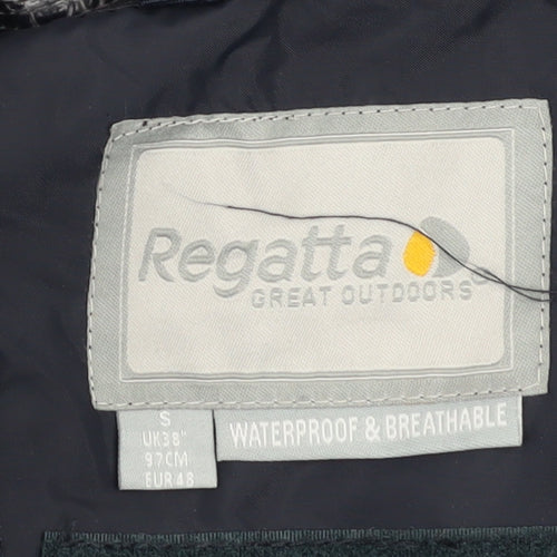 Regatta Men's Blue Waterproof Breathable Hooded Rain Jacket Size S 38in