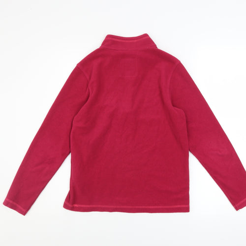 Regatta Girls Red Fleece 1/4 Zip Pullover Sweatshirt 11-12 Years