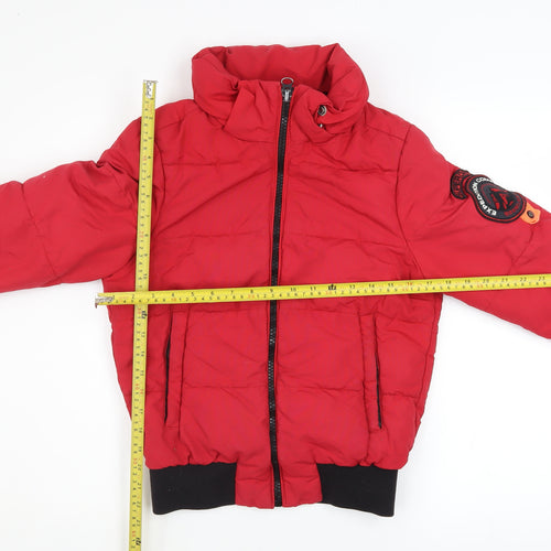 Superdry Women's Red Everest Puffer Jacket Size 6 Winter Coat