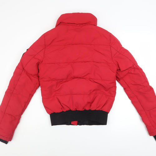 Superdry Women's Red Everest Puffer Jacket Size 6 Winter Coat