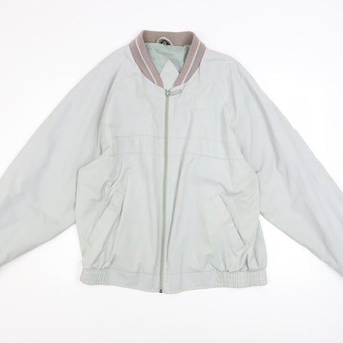 C&A Men's Grey Size 38 Bomber Jacket Polyester Cotton Lined