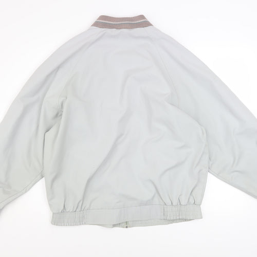 C&A Men's Grey Size 38 Bomber Jacket Polyester Cotton Lined