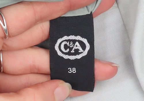 C&A Men's Grey Size 38 Bomber Jacket Polyester Cotton Lined