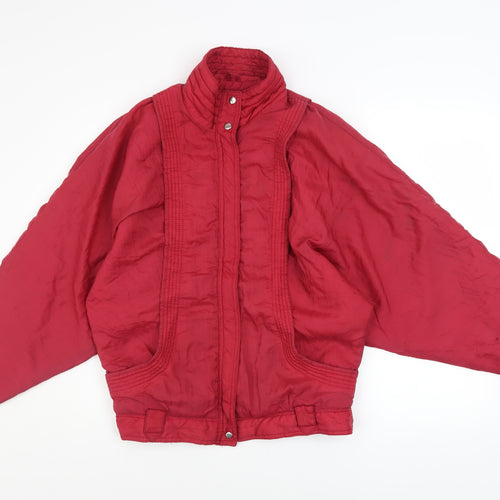 Girl Designed by Paris Women's Red Bomber Jacket Size 14 Vintage