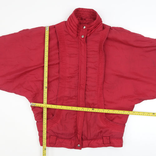 Girl Designed by Paris Women's Red Bomber Jacket Size 14 Vintage