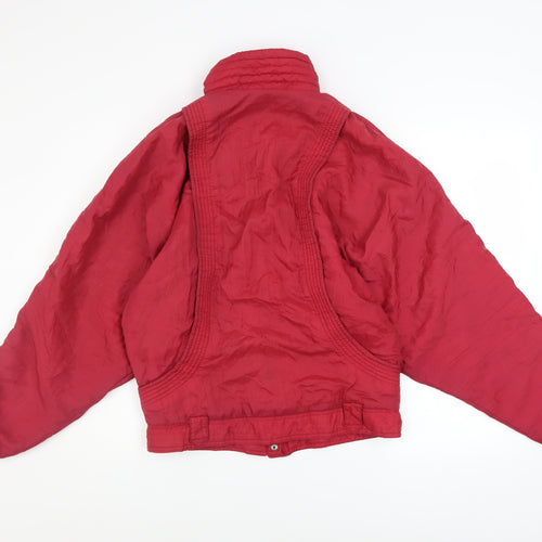 Girl Designed by Paris Women's Red Bomber Jacket Size 14 Vintage