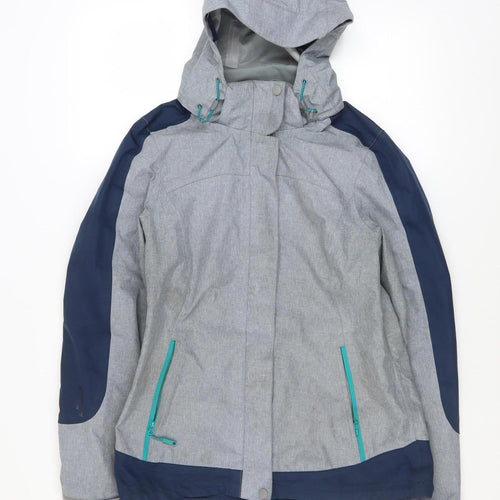 Mountain Warehouse Womens Grey 3-in-1 Waterproof Hooded Jacket UK 8
